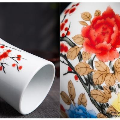 Bình Họa Tiết Chim Hoa
